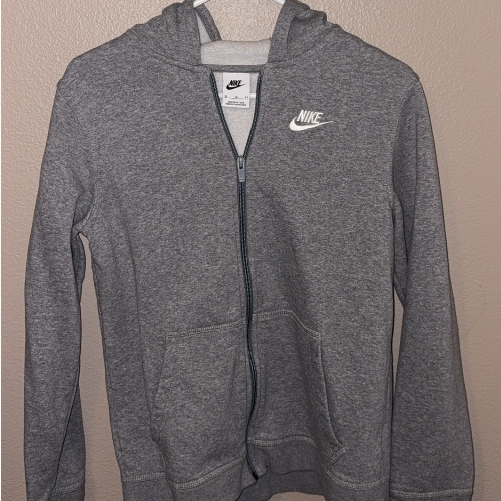 Nike Heather Gray Full-Zip Hoodie